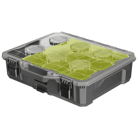 Ryobi LINK Small Parts Organiser, Detachable Bins, Adjustable Dividers, Modular Storage RLORGC