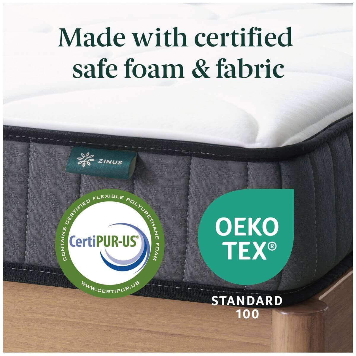 Zinus Double iCoil Pocket Spring Mattress - Pressure Relieving Foam, Fibre-Quilted Cover - AU-MSSBO1ZC-06D