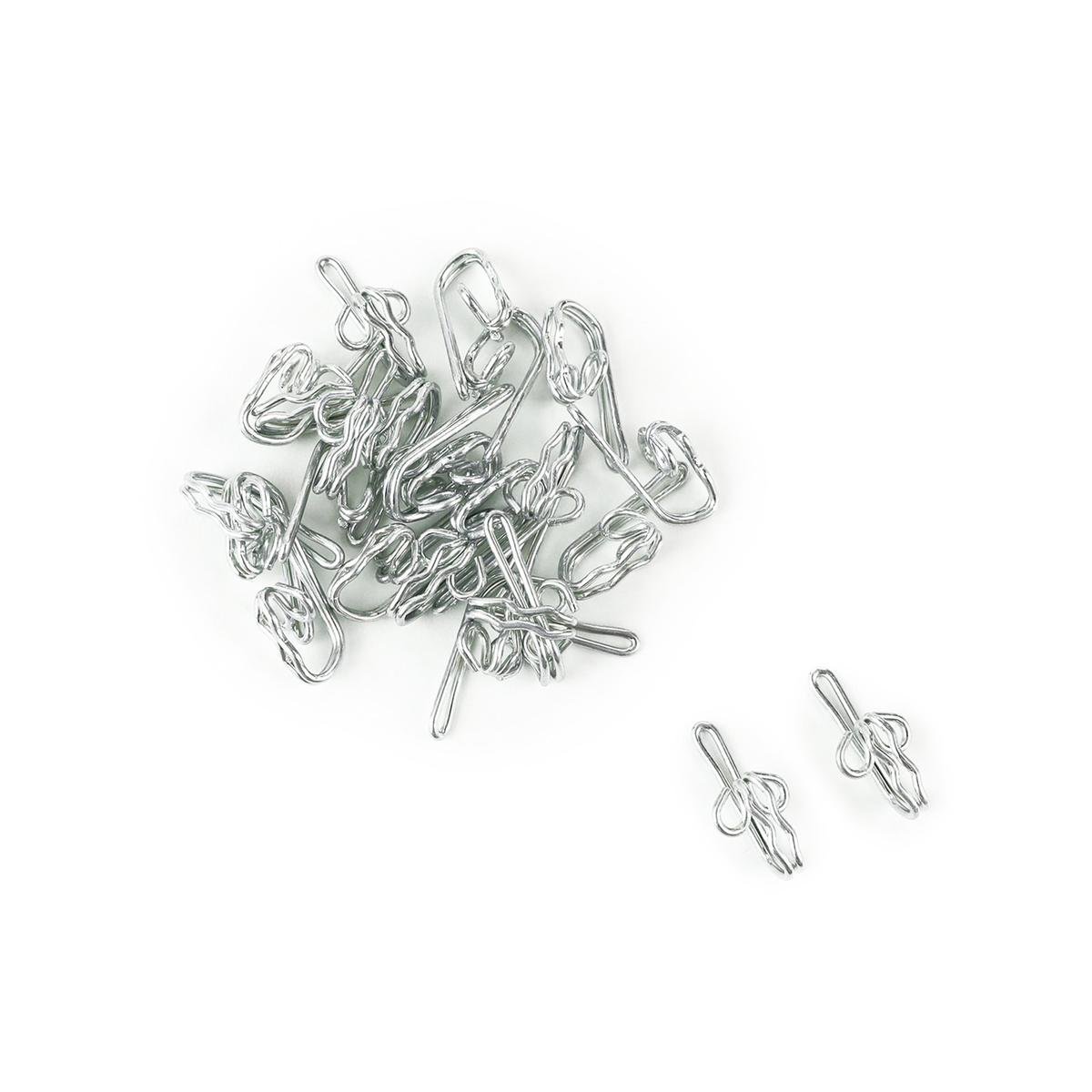 Windoware 25mm Metal Gathering Curtain Hooks - 25 Pack