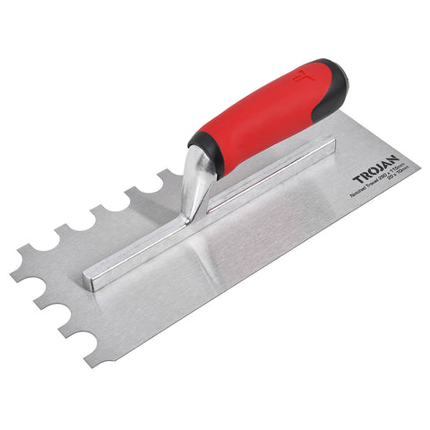 Trojan 280 x 115mm Half Round Notched Plaster Trowel