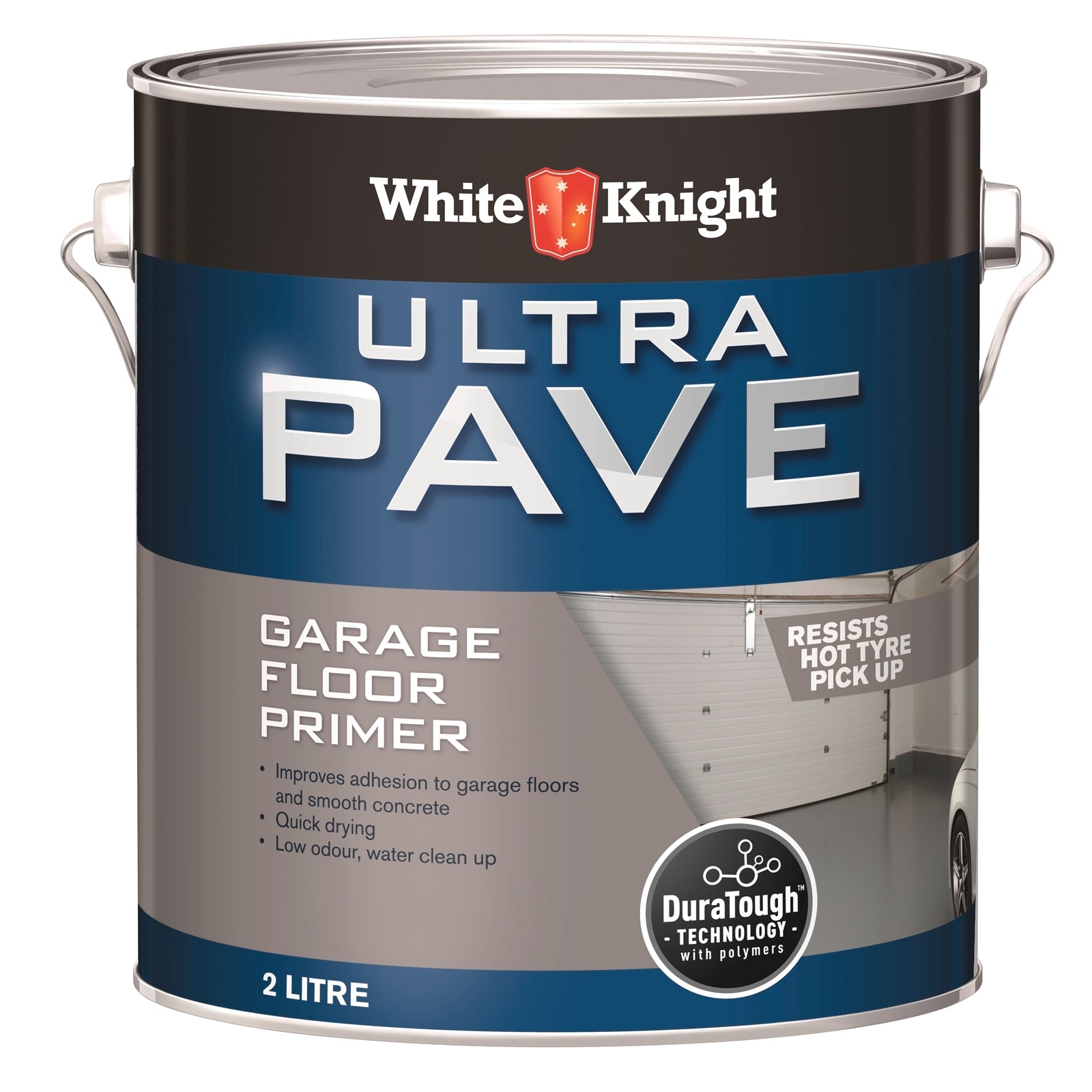 White Knight Ultra Pave 2L Garage Floor Primer - Water Based, for Concrete Floors & Driveways