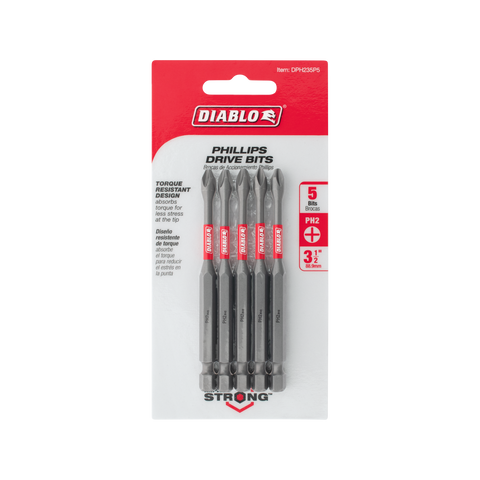 Diablo 90mm PH2 Power Bit - 5 Pack