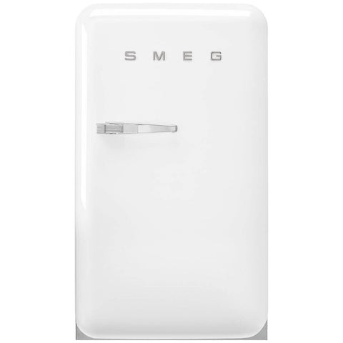 Smeg 50s Retro Style Happy 135L bar fridge - right hinge, white, 6 star energy rating - FAB10HRWH6