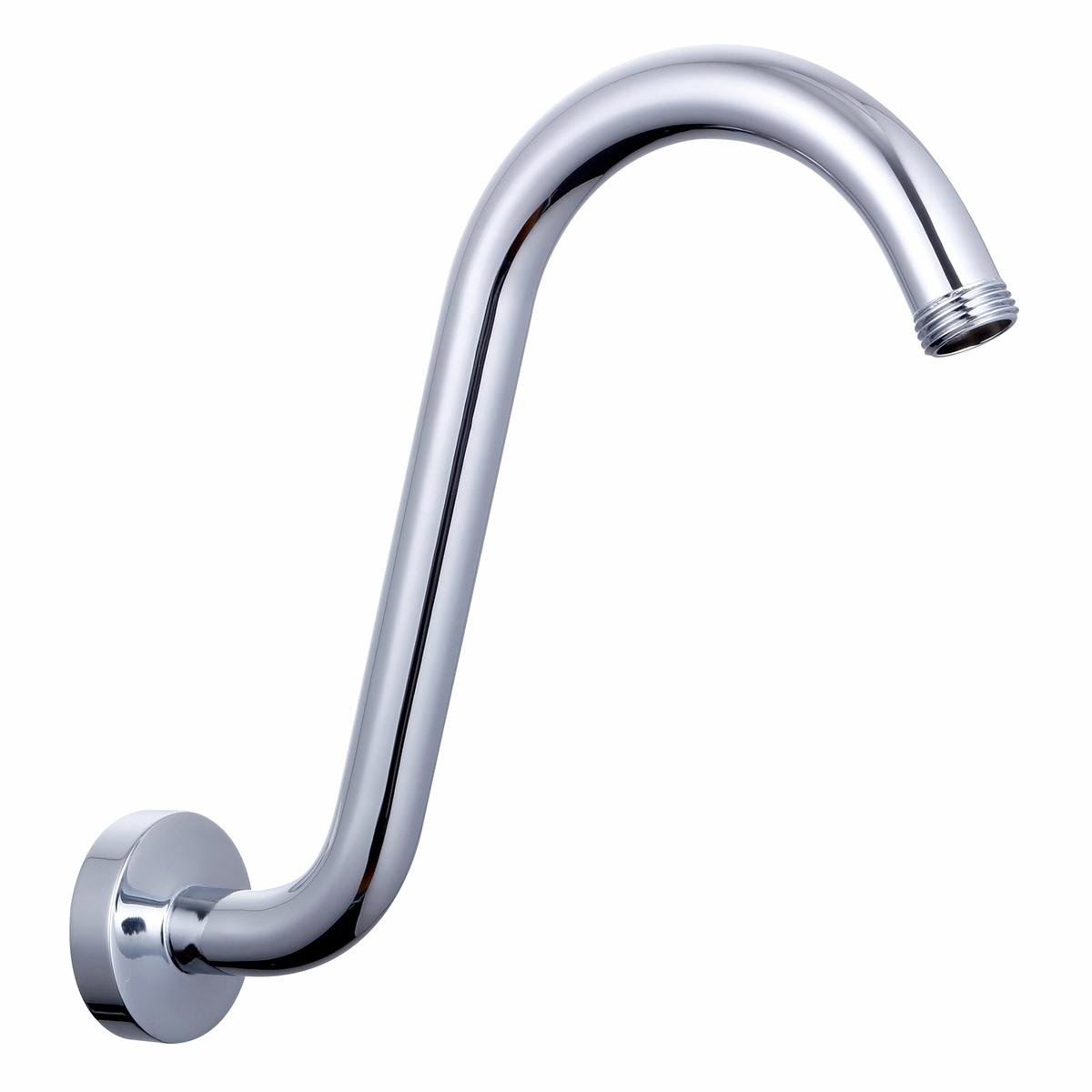 Estilo Chrome Swan Neck Shower Arm 185mm Brass Durable Design - SuperSaverAU - view 1