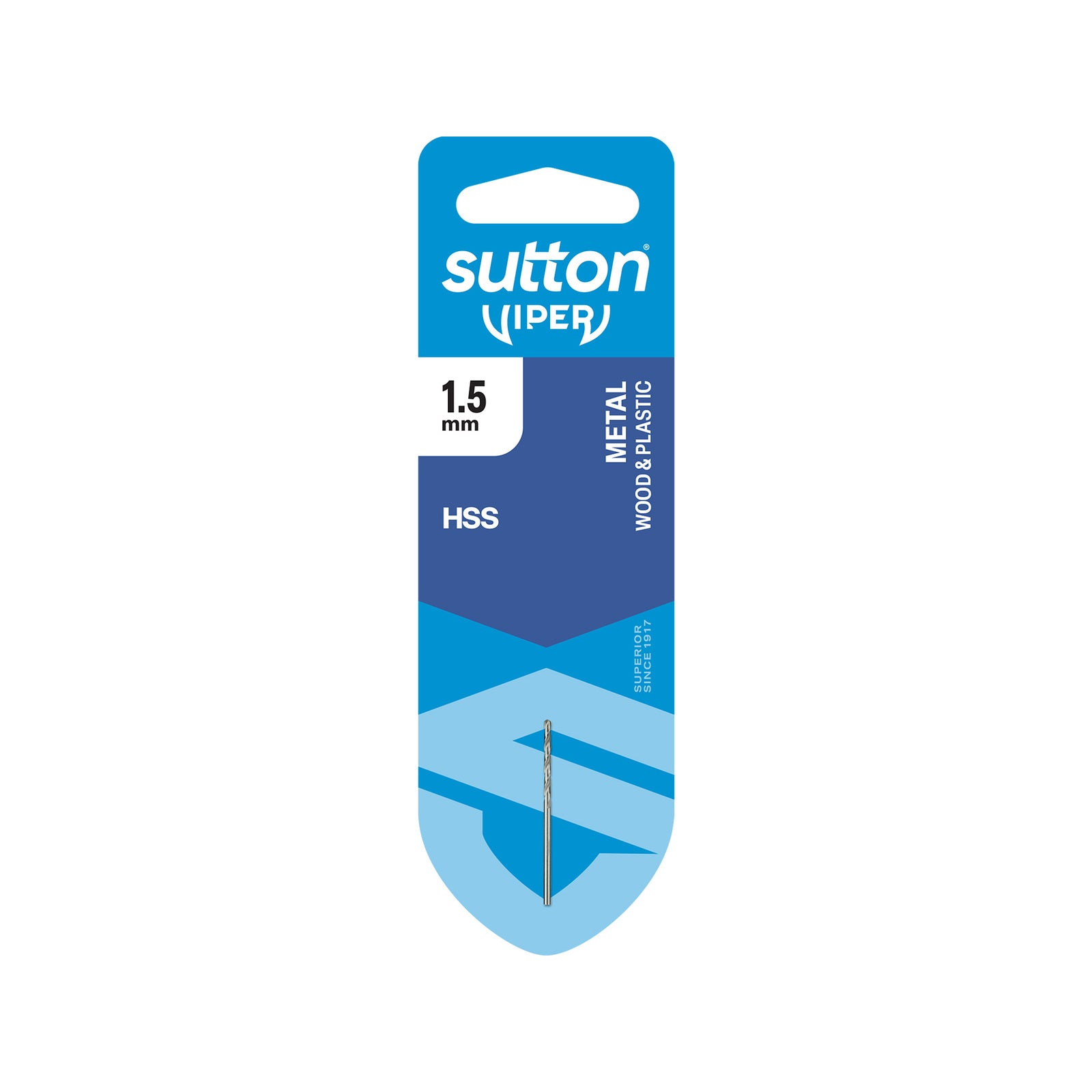 Sutton Tools 1.5mm Viper Jobber Drill Bit for Metal, Wood & Plastic
