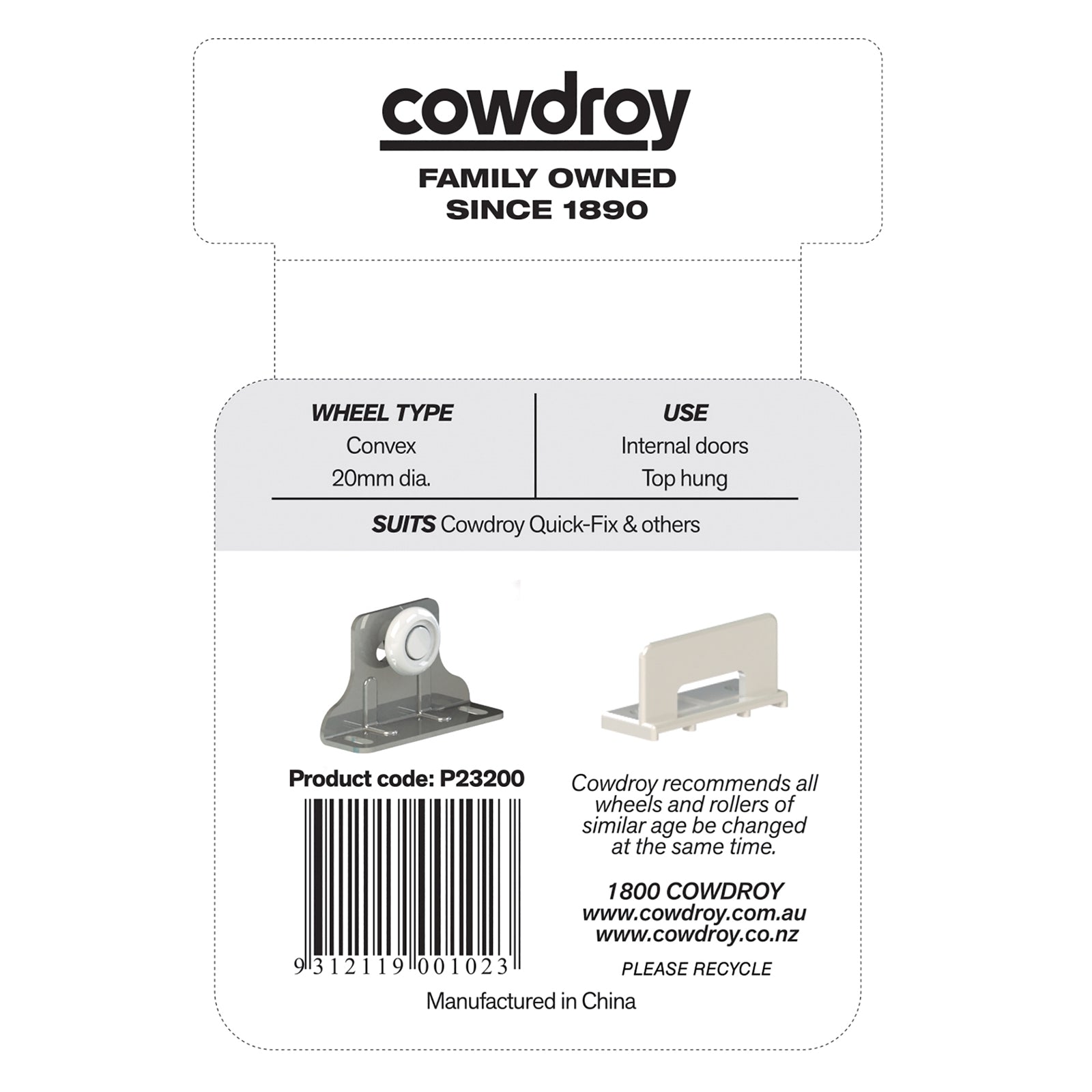 Cowdroy Track Access Quickfix Component Pack - Silver Aluminium