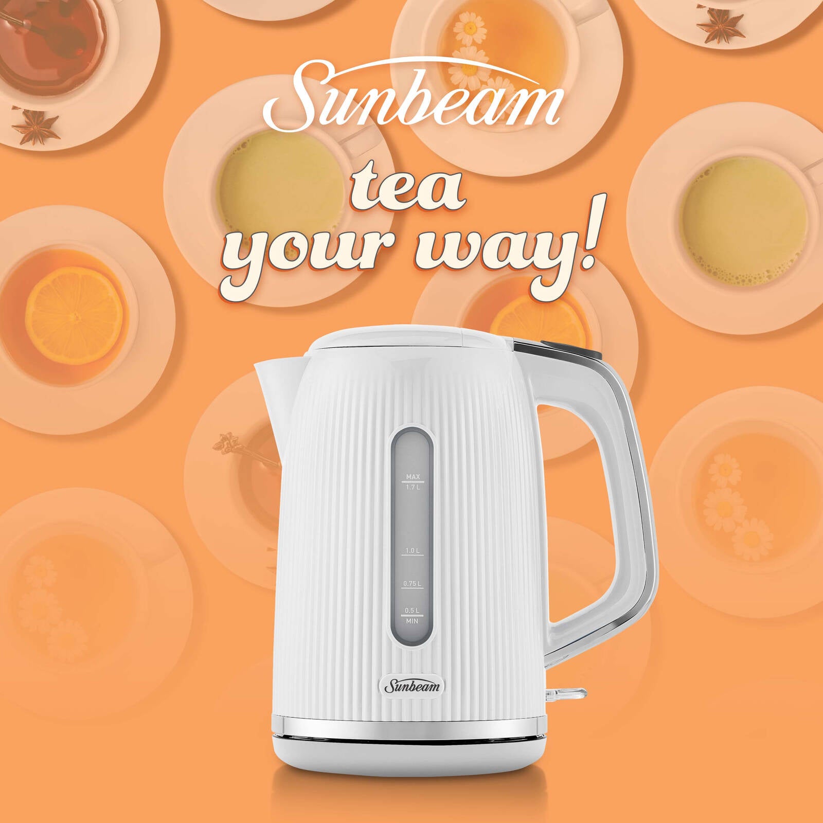 Sunbeam Brightside 1.7L Kettle White
