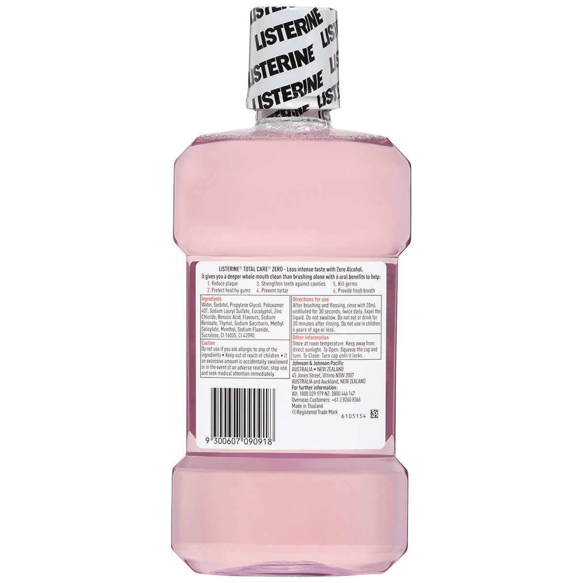Listerine Total Care Zero Mouthwash 3 x 1L - SuperSaverAU - view 4