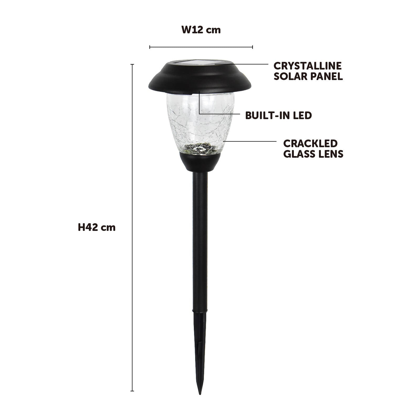 Click Venus Solar LED Pathway Light Stainless Steel