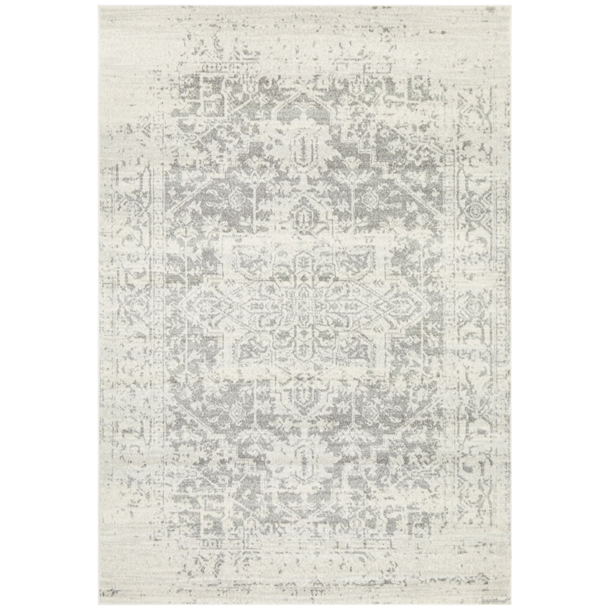 Rug Culture Evoke 253 White/Silver Indoor Rug 290 x 200cm - SuperSaverAU - view 1