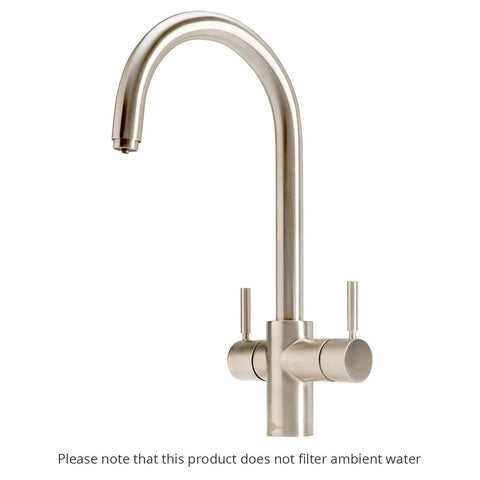 InSinkErator Multitap 3N1 J-shape steaming hot water tap - brushed steel, 2.5L NeoTank - 3003JBR
