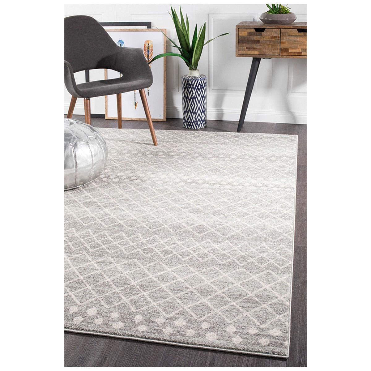 Rug Culture Oasis 454 Silver Rug 330 x 240cm - SuperSaverAU - view 5