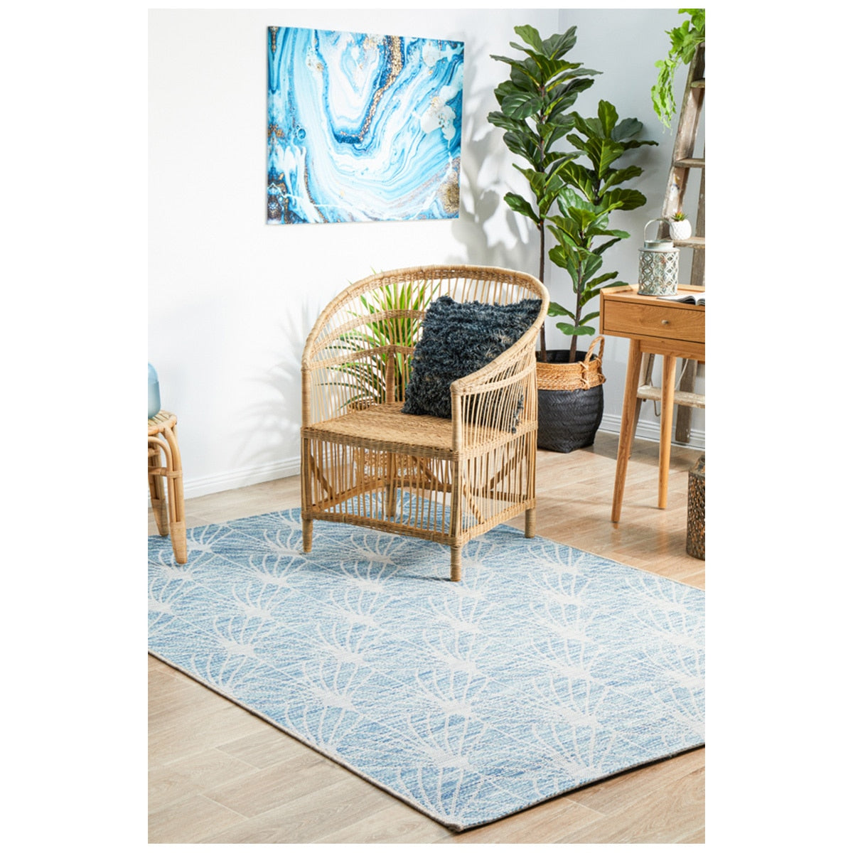 Rug Culture Terrace 5502 Rug 230 x 160cm Blue - SuperSaverAU - view 7