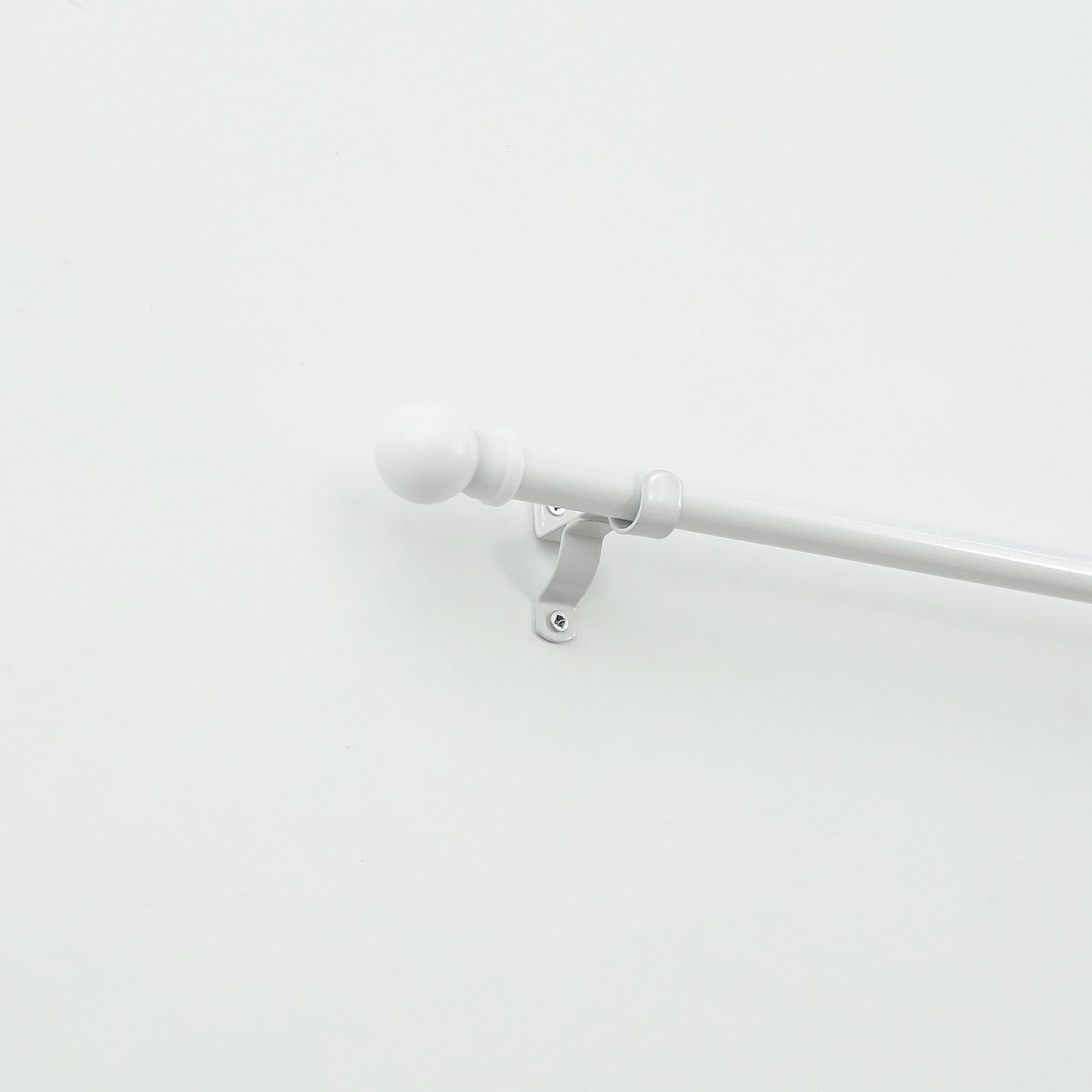 Windoware 50mm White Single Stayed Curtain Rod Bracket - Metal, 2 Pack