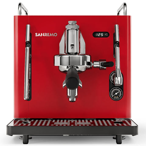 Sanremo Absolute Cube Manual Coffee Machine - E61 Group, 1.8L Tank, Red Finish - SRPCB13A716L03