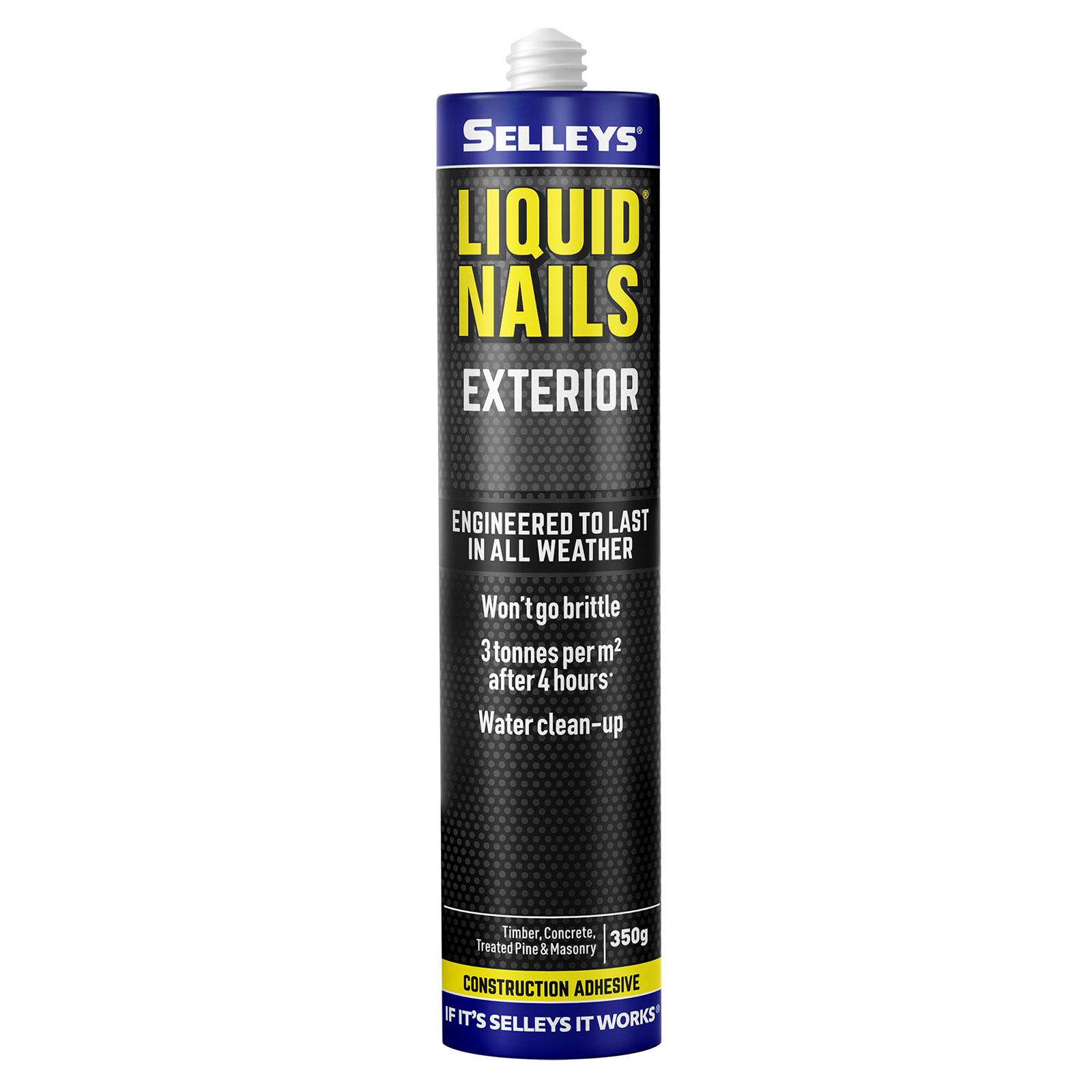 Selleys Liquid Nails Exterior Construction Adhesive, 350g, Weatherproof Outdoor