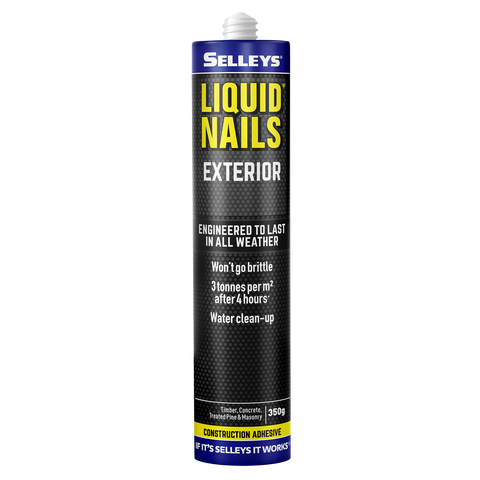 Selleys Liquid Nails Exterior Construction Adhesive, 350g, Weatherproof Outdoor