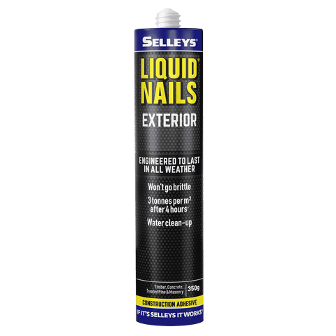 Selleys Liquid Nails Exterior Construction Adhesive, 350g, Weatherproof Outdoor