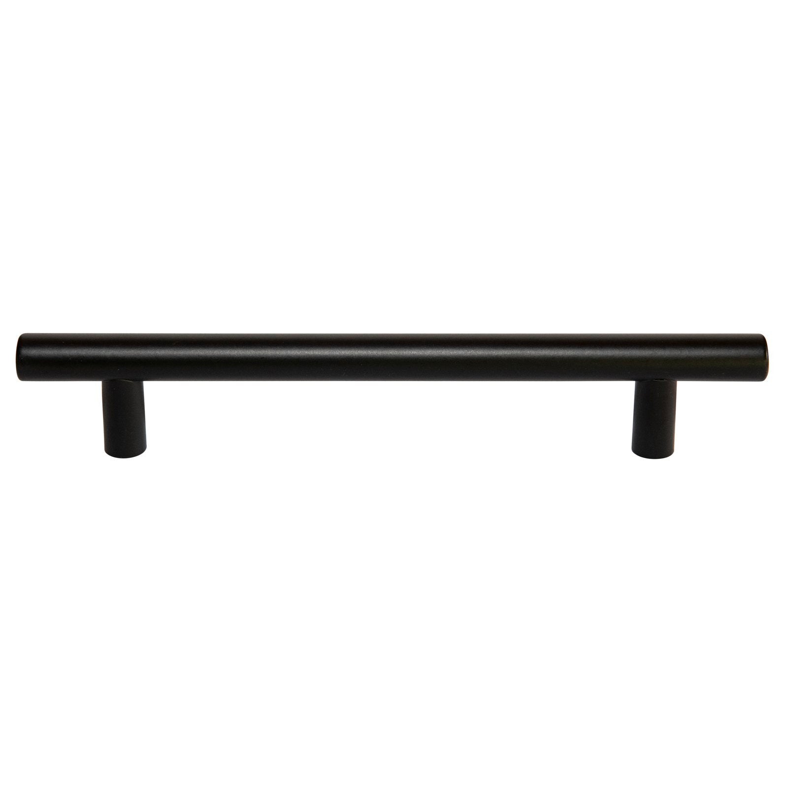 Taskmaster 128mm Matte Black Hollow T Steel Cabinet Handle