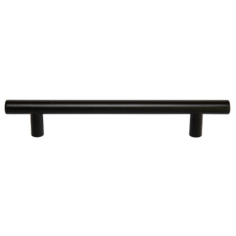 Taskmaster 128mm Matte Black Hollow T Steel Cabinet Handle