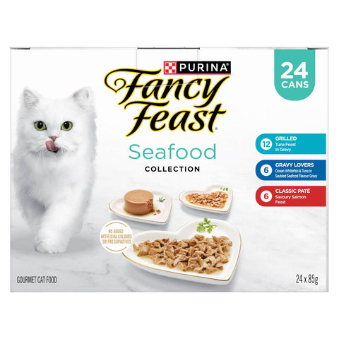 Fancy Feast Seafood Collection Wet Cat Food 85g - 24 Pack