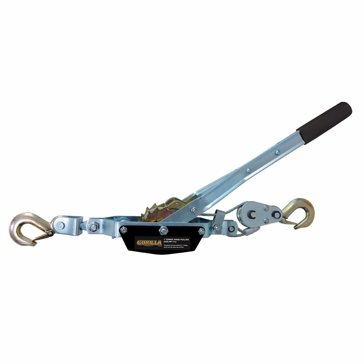 Gorilla 1000kg Hand Puller - 1.8m Steel Wire Rope - Heavy Duty Use - SuperSaverAU - view 1