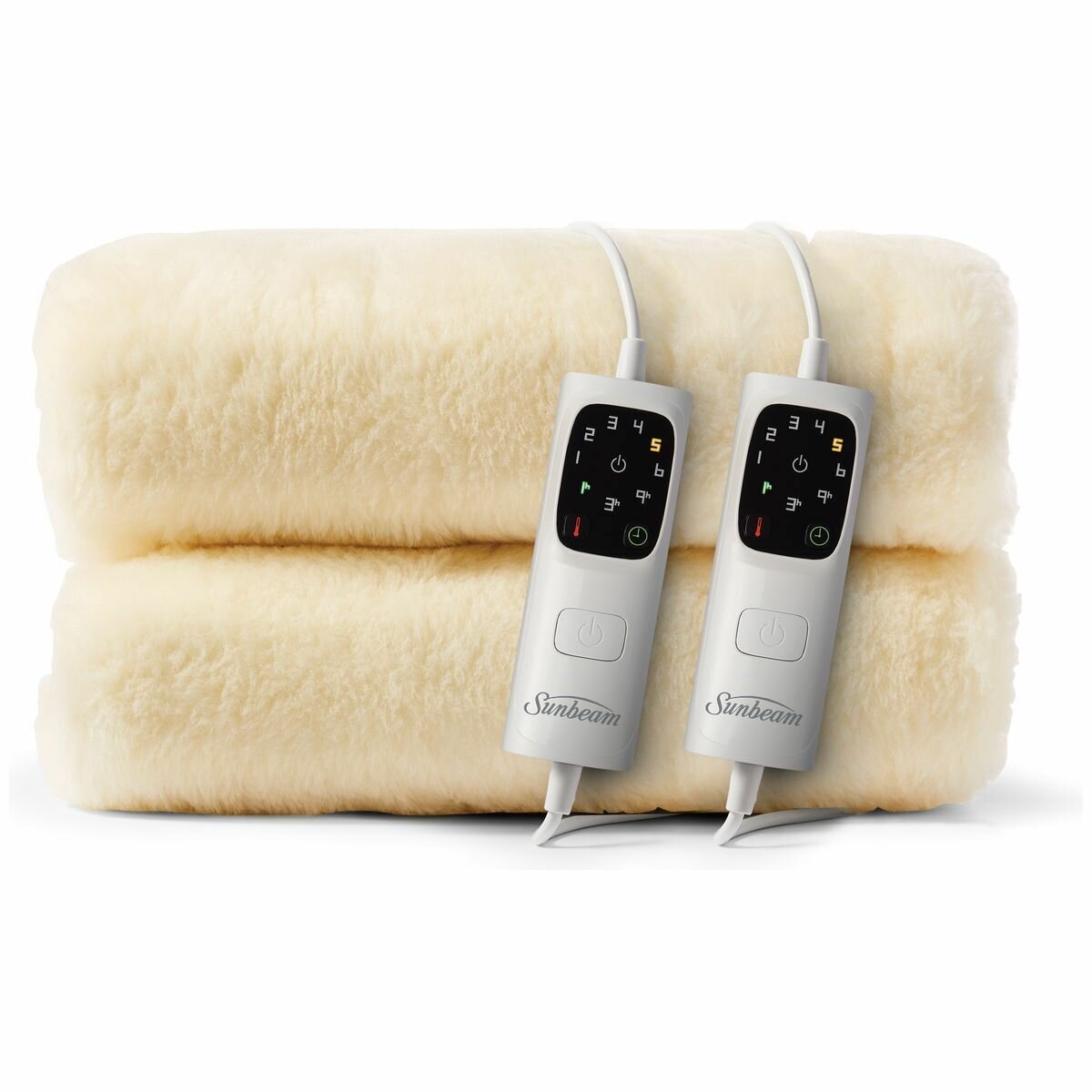 Sunbeam Sleep Perfect Wool Fleece Super King Electric Blanket - Australian Wool, 6 Heat Settings - BLW6681