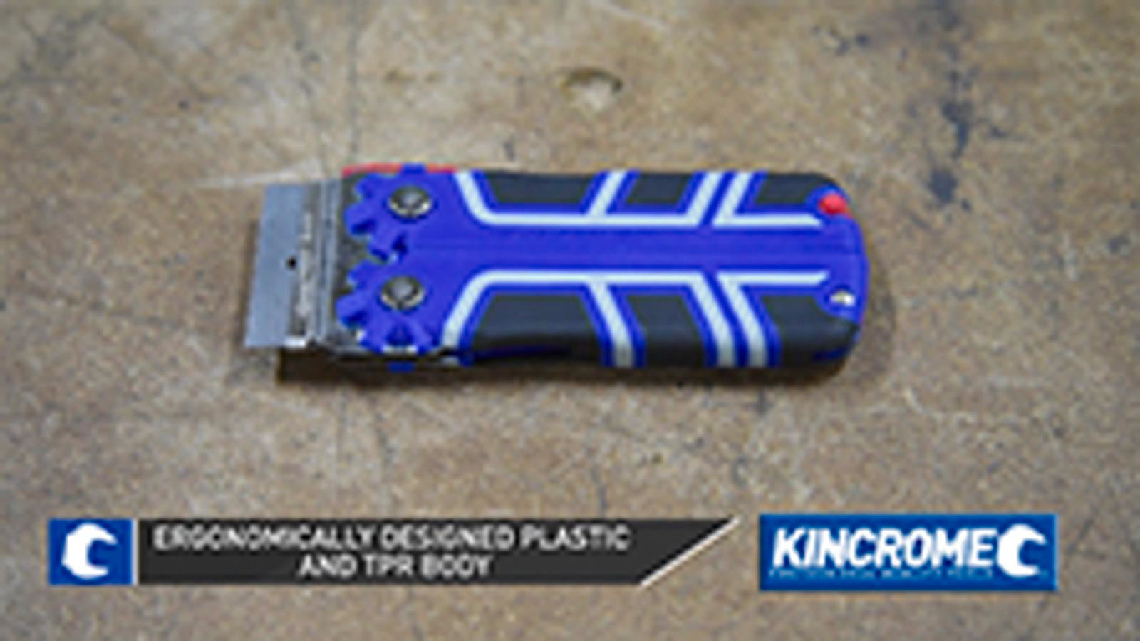 Kincrome Safety Folding Scraper - 32mm Blade, Foldback Design, 6 Blades Included
