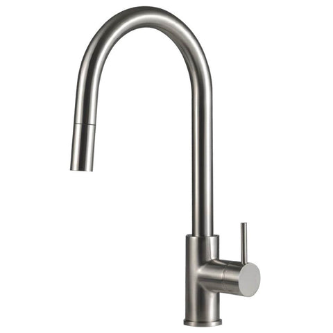 Rogerseller Tonic Sink Mixer with Pull Out Spray 6L/min - Brushed Nickel, 5-Star - 3606013807