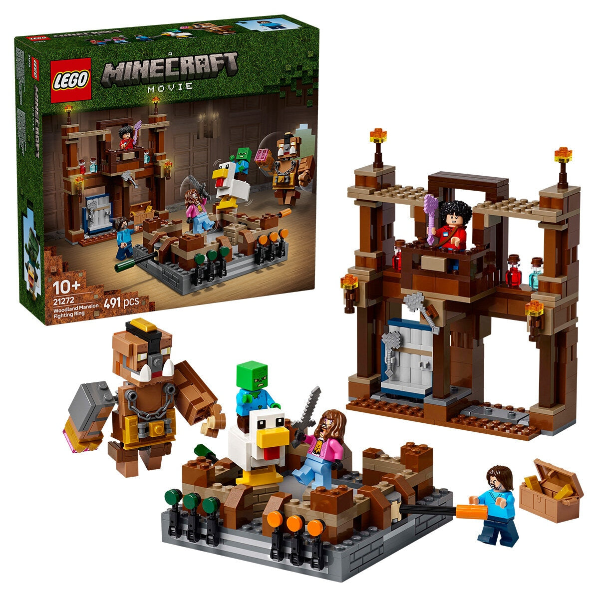 LEGO Minecraft Woodland Mansion Fighting Ring 21272 - SuperSaverAU - view 1
