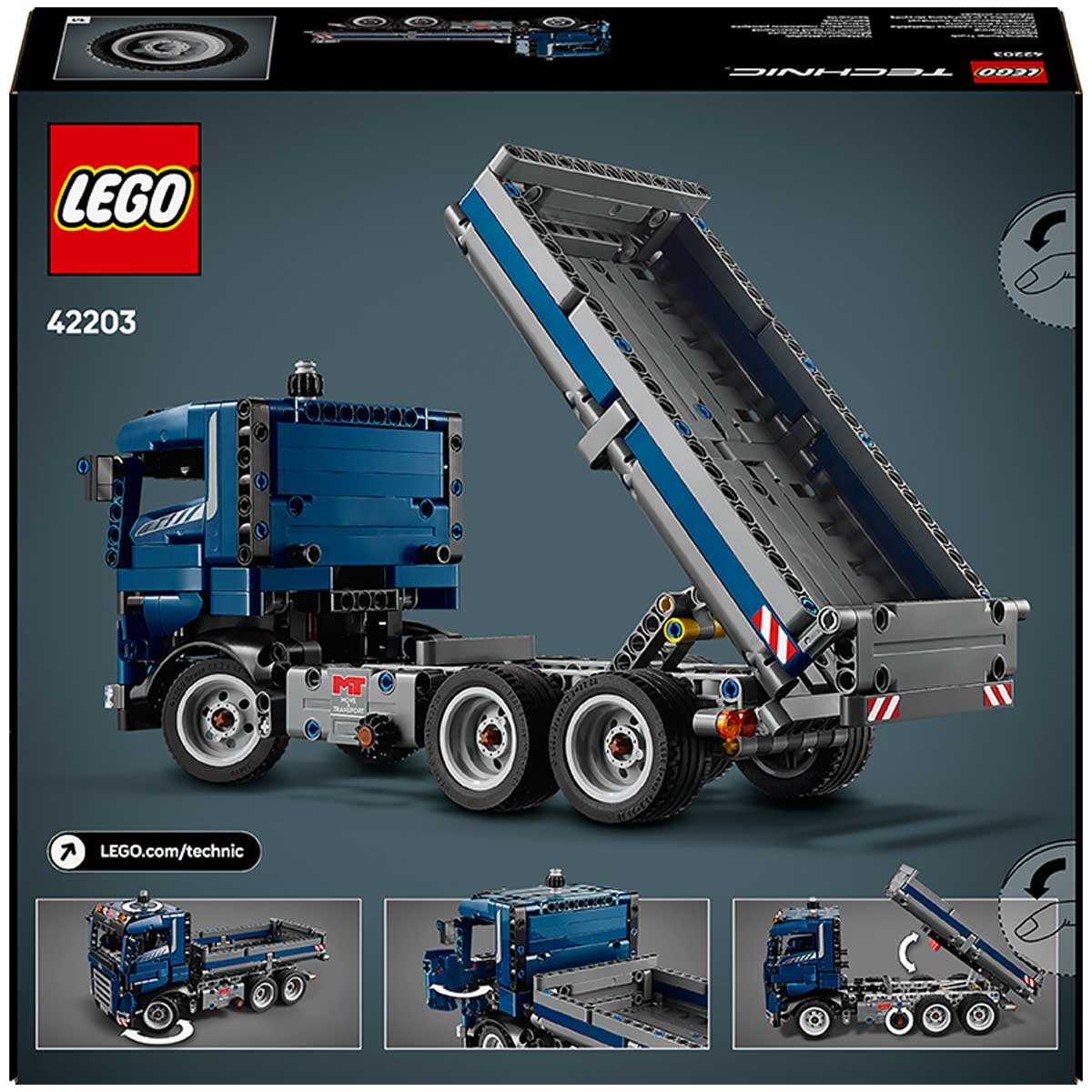 LEGO Technic Tipping Dump Truck Toy 42203 - SuperSaverAU - view 10