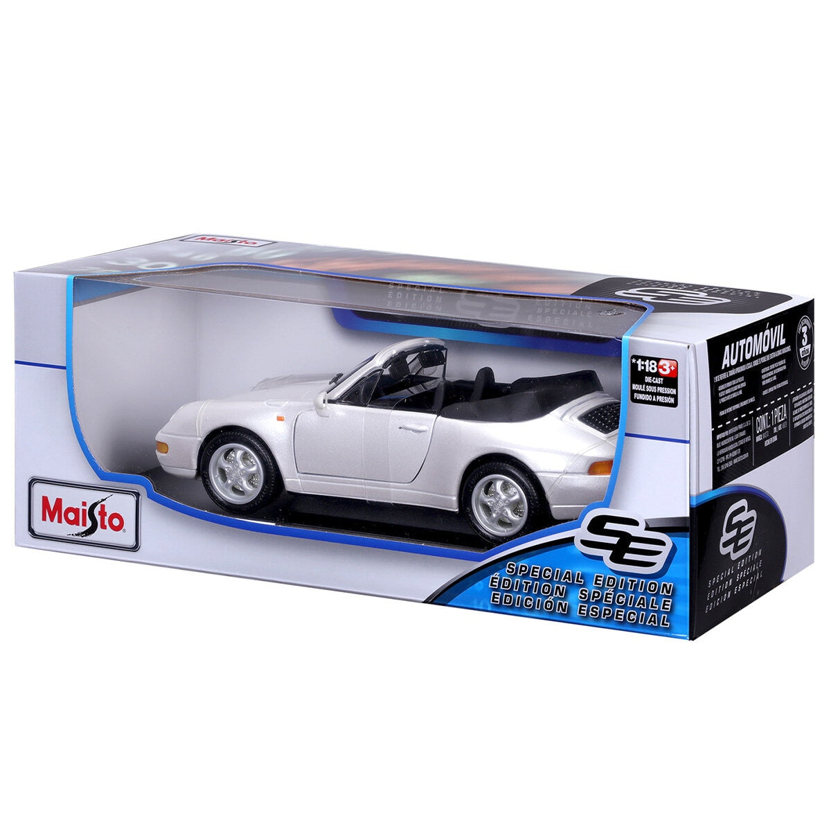 Maisto 1:18 Die Cast Cars Porsche 911 Carrera - SuperSaverAU - view 3