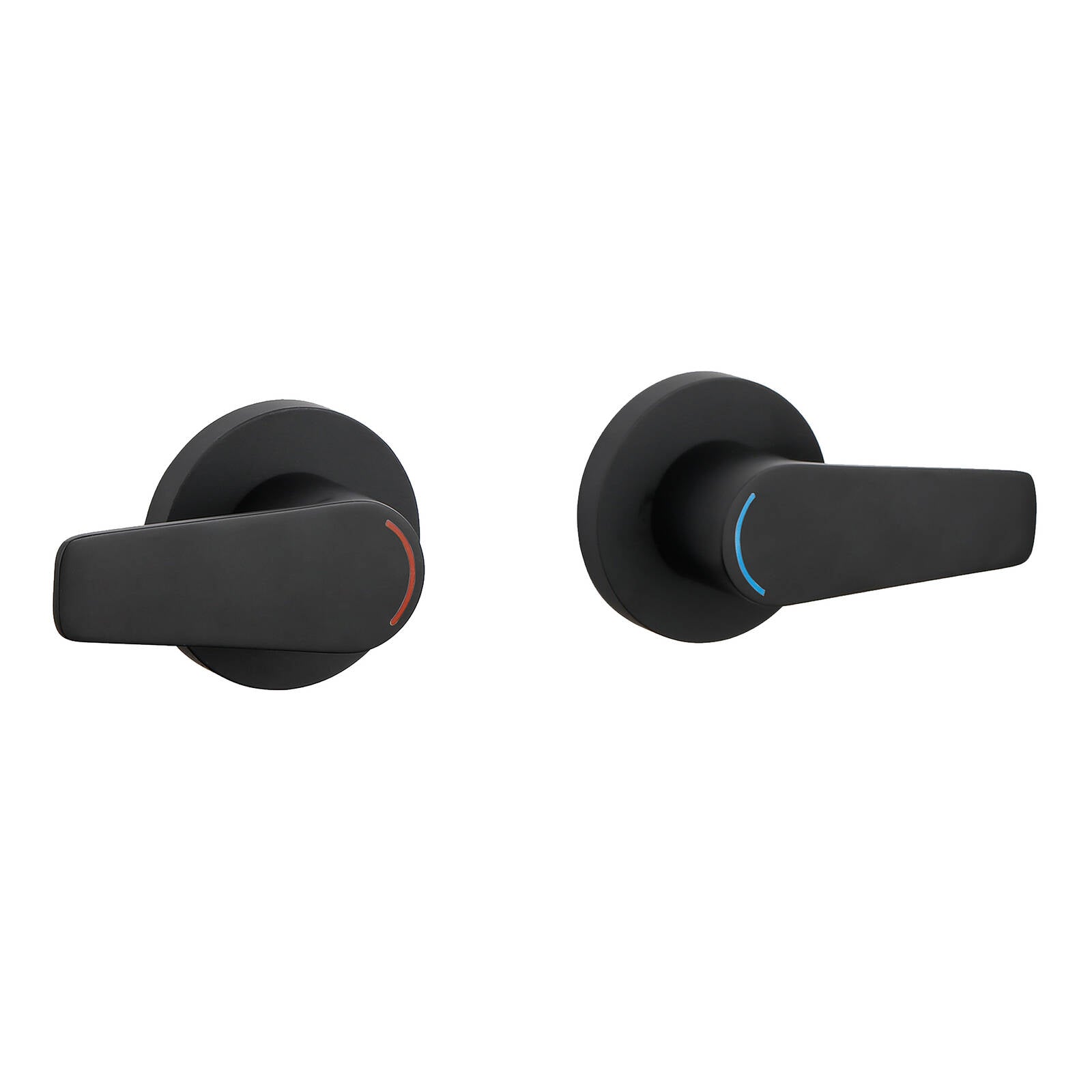 evekare Matte Black 1/4 Turn Extended Lever Wall Top Assembly
