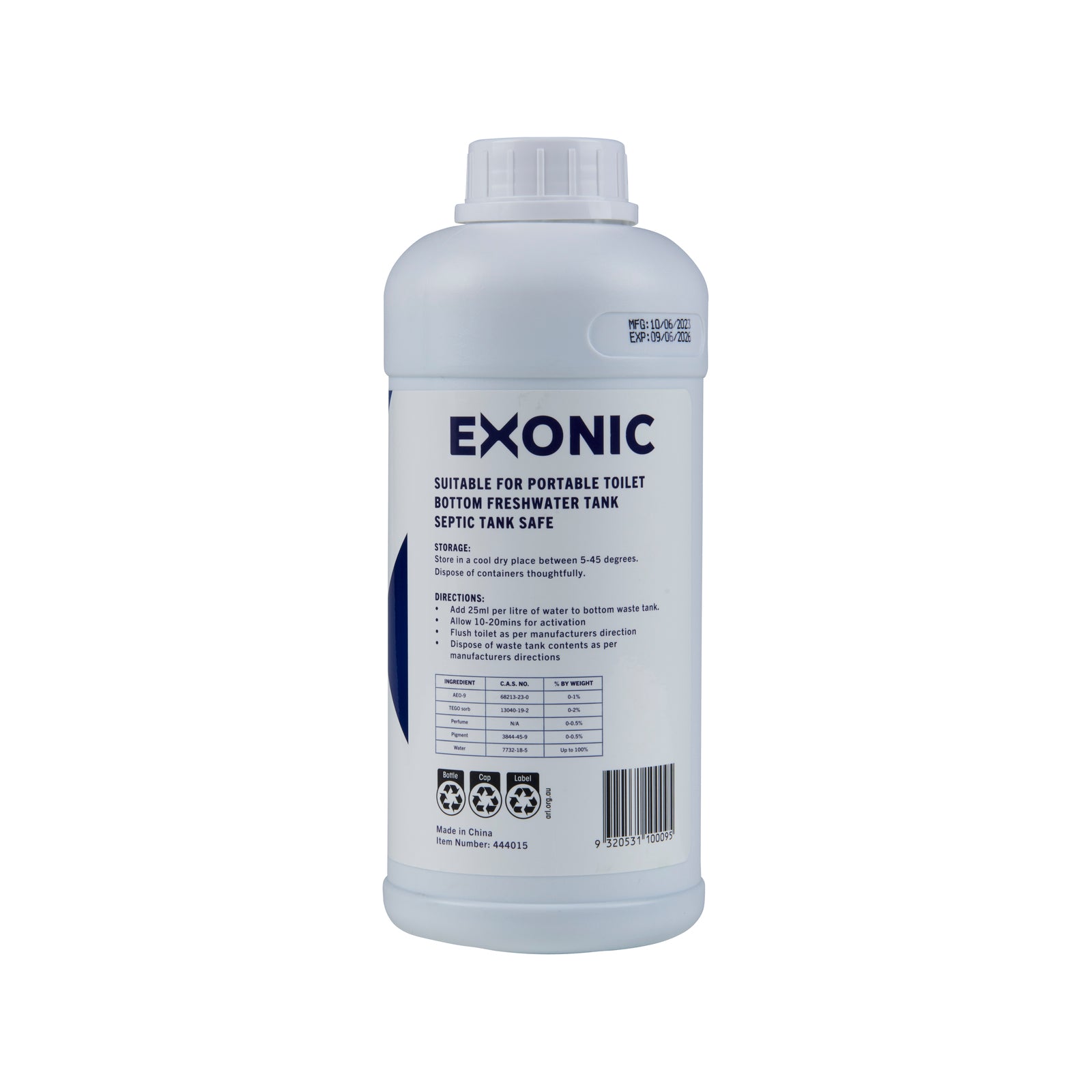 Exonic 1L Caravan Toilet Bottom Tank Additive Deodoriser