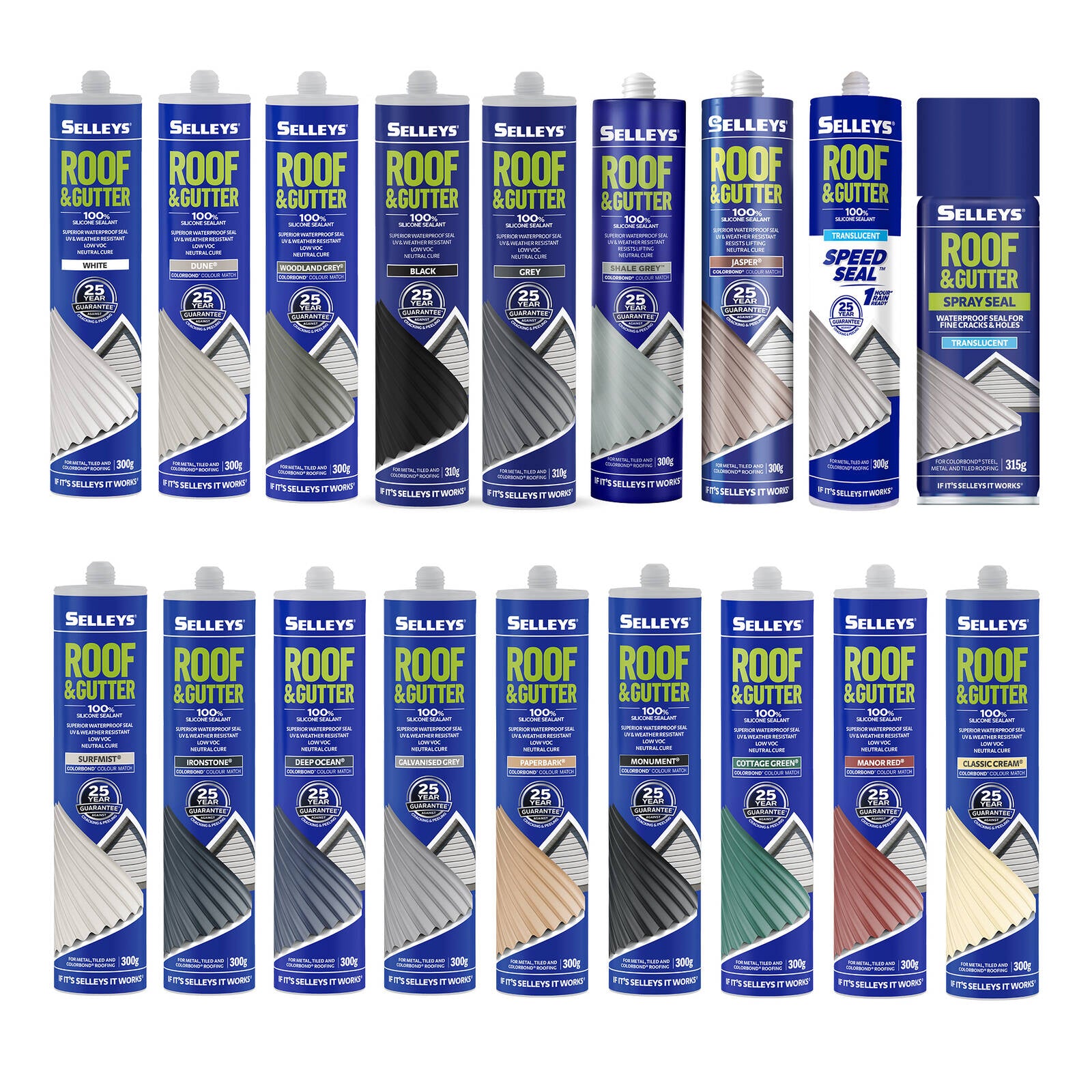 Selleys Roof and Gutter Silicone Sealant Clear 300g UV Resistant