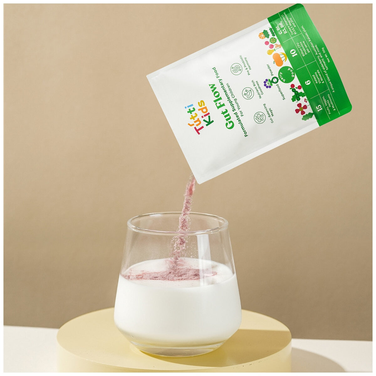 Tutti Kids Gut Flow 150g – Berry-Flavored Probiotic Superfood Powder for Gut Health & Immunity - SuperSaverAU - view 4
