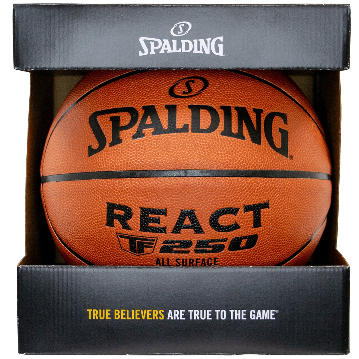 Spalding React TF-250 Basketball | Official Size 7 | Advanced Grip & Control - SuperSaverAU - view 2