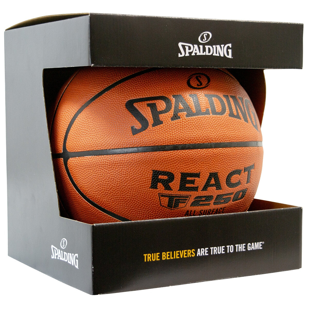 Spalding React TF-250 Basketball | Official Size 7 | Advanced Grip & Control - SuperSaverAU - view 3