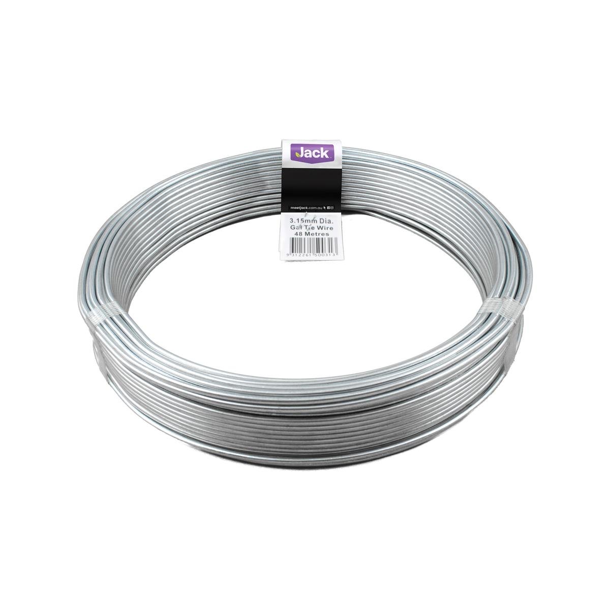 Jack 3.15mm x 48m Galvanised Steel Tie Wire 3kg Coil