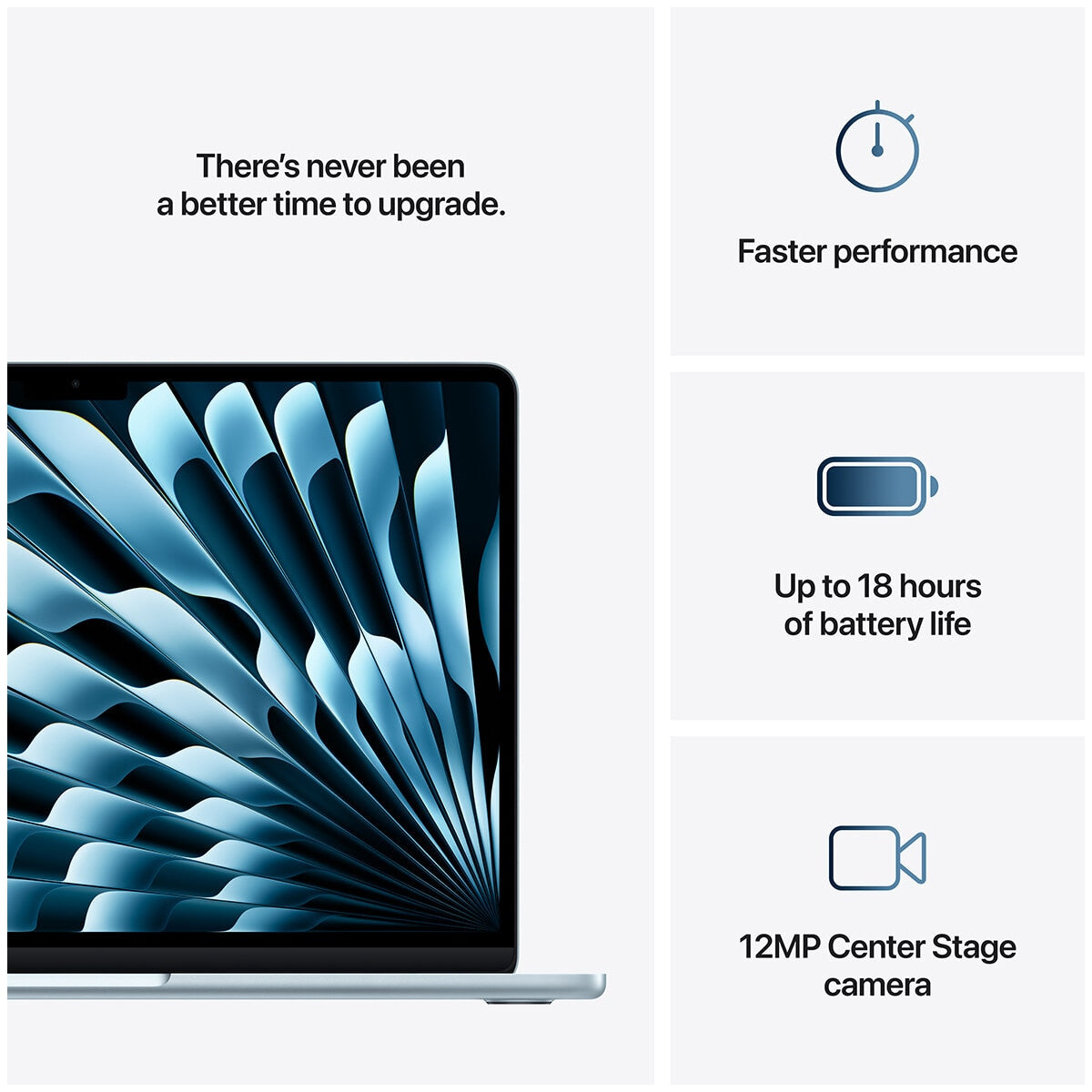 Apple MacBook Air 13 Inch M4 Chip 10 Core CPU 10 Core GPU 16GB 512GB SSD Sky Blue Liquid Retina Display 18H Battery Life Thunderbolt 4 Ports MagSafe Charging Port Headphone Jack Wi-Fi 6E Bluetooth 5.3 - SuperSaverAU - view 10