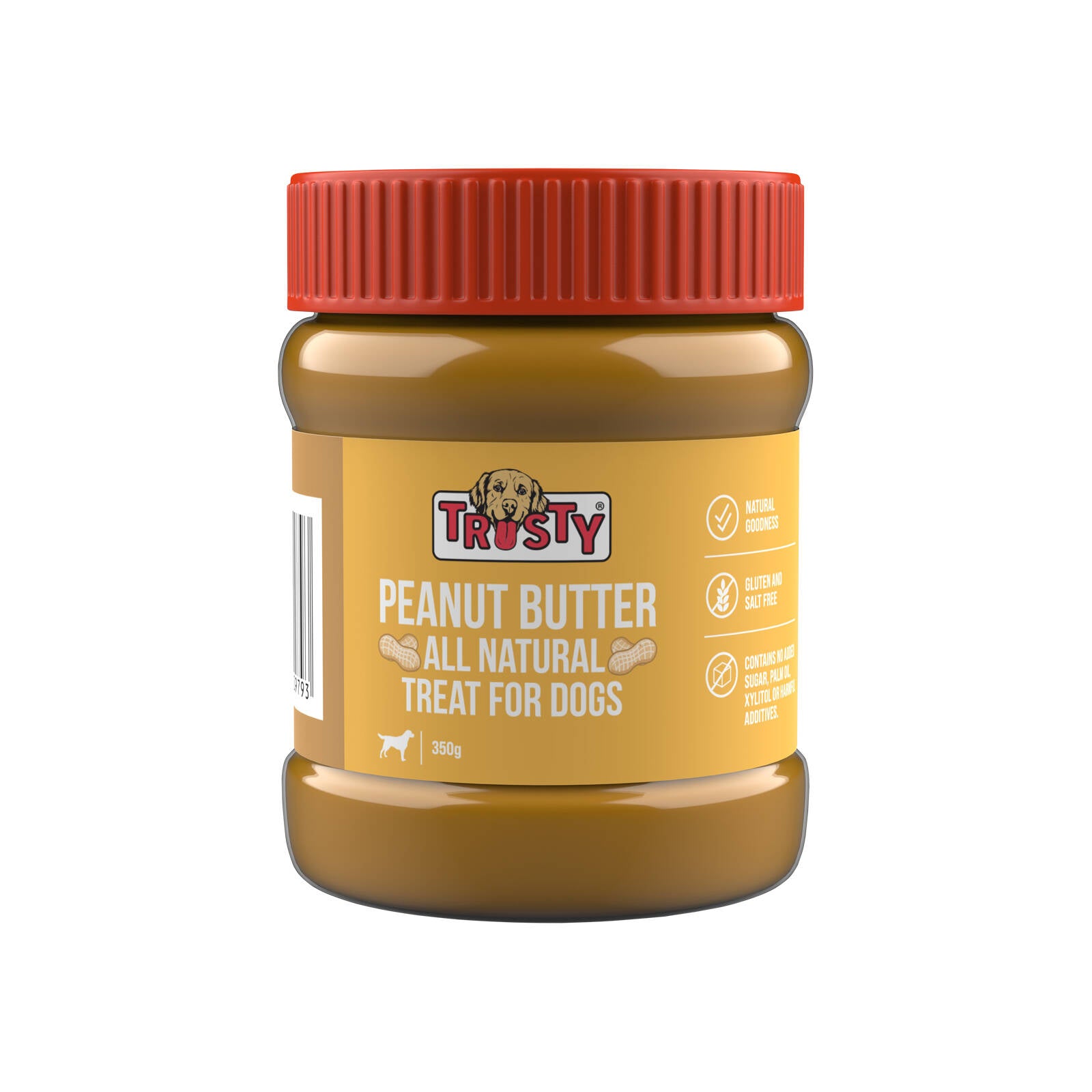 Trusty 350g Natural Peanut Butter Dog Treats Spread