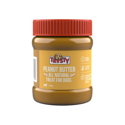 Trusty 350g Natural Peanut Butter Dog Treats Spread