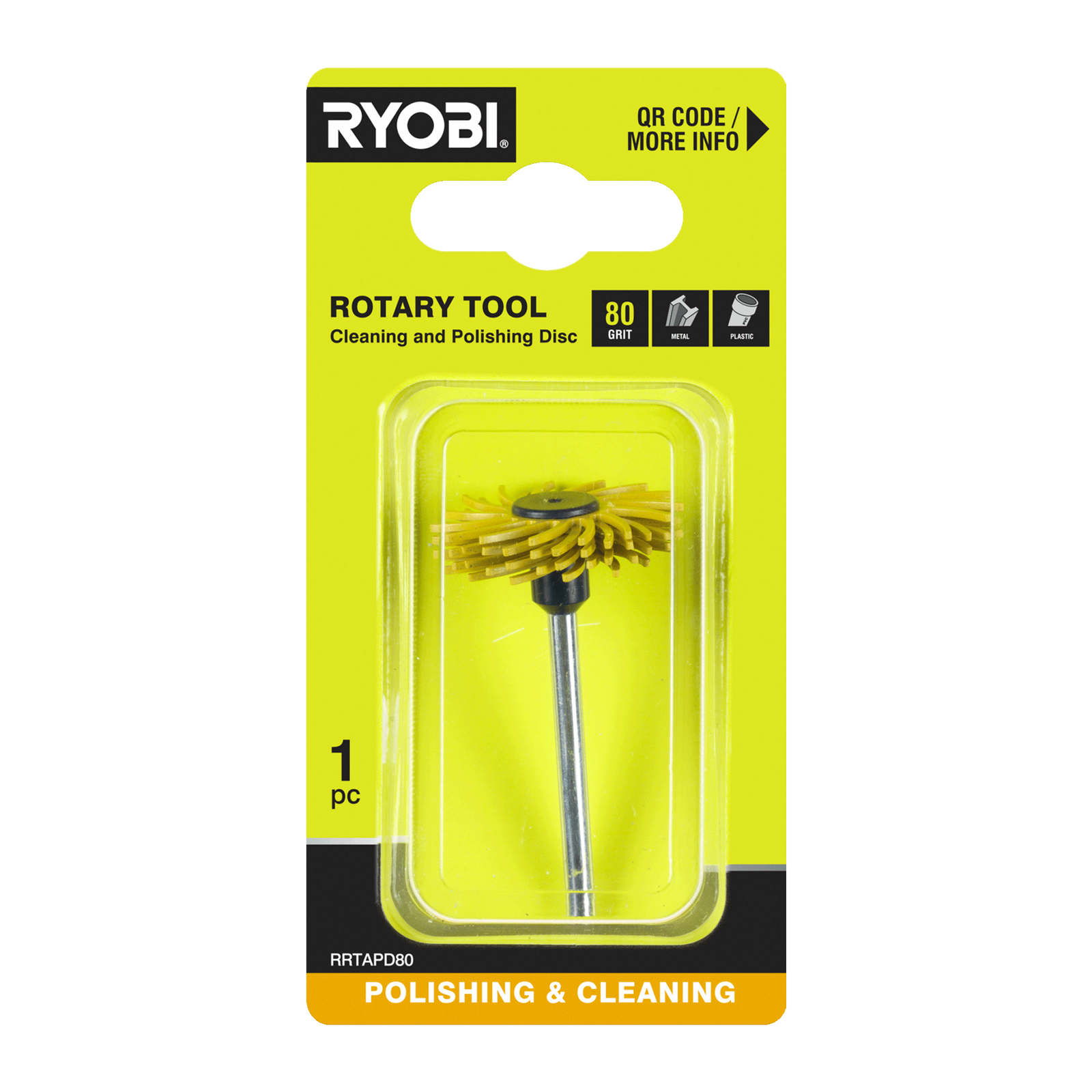 Ryobi 80 Grit 38mm Rotary Tool Cleaning & Polishing Disc