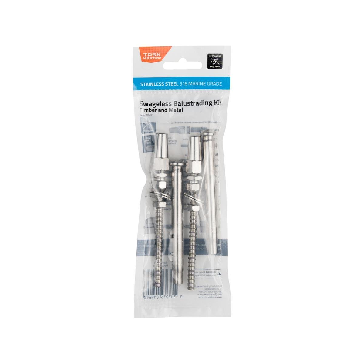 Taskmaster 316 Stainless Steel Swageless Timber & Metal Balustrading Kit