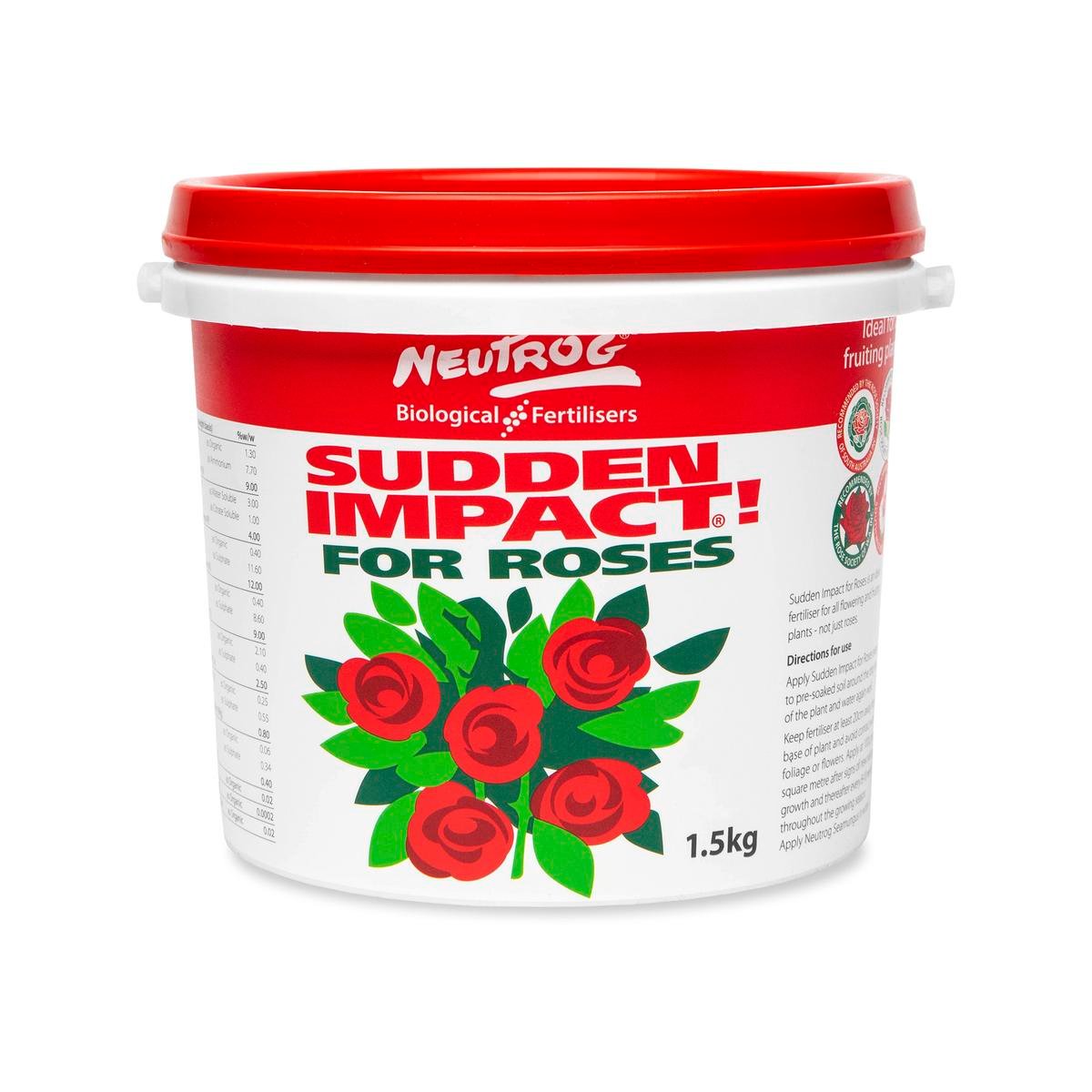 Neutrog Sudden Impact For Roses Pelletised Fertiliser 1.5kg