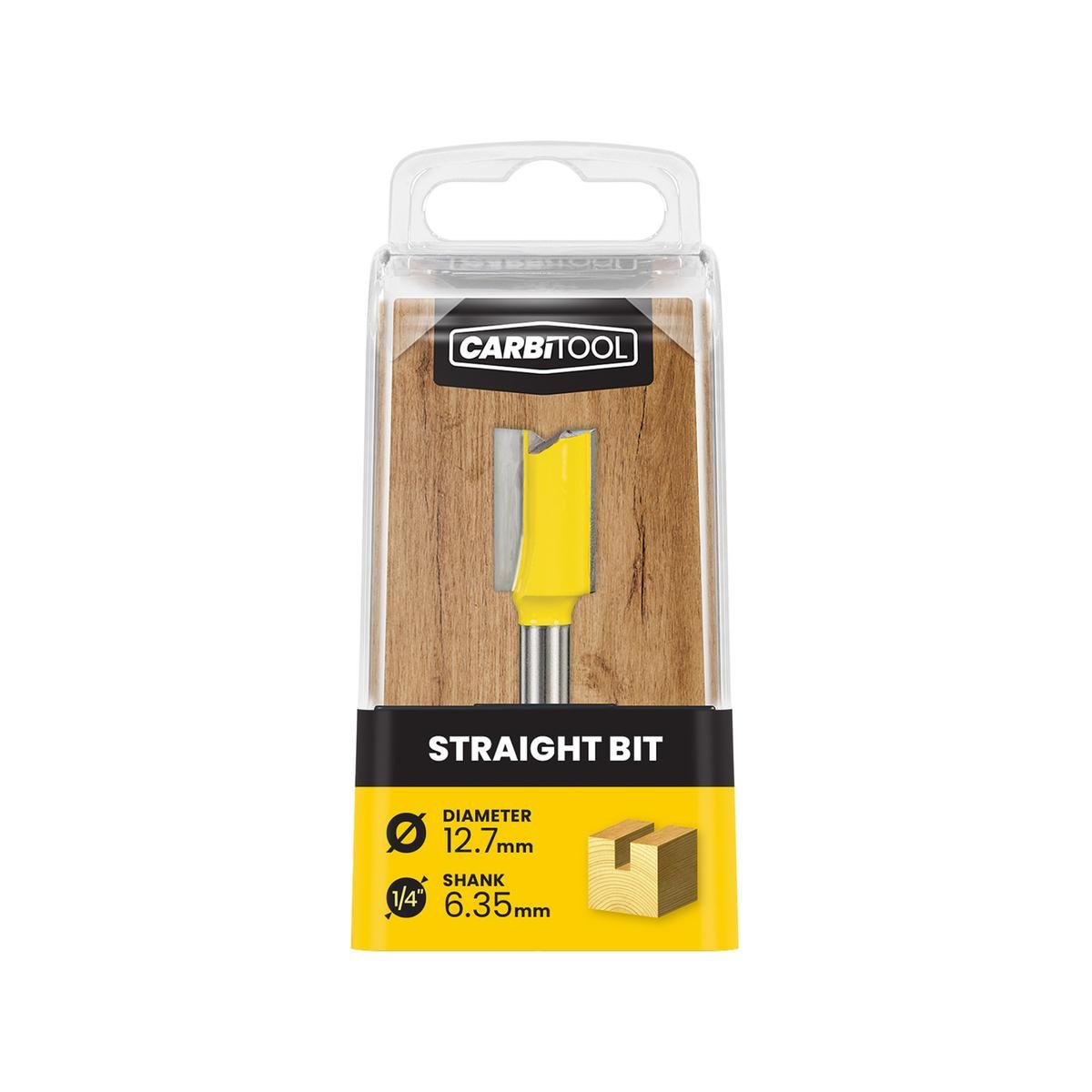 Carbitool 12.7mm TCT Straight Router Bit, Double Flute