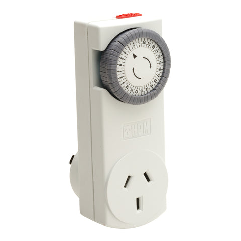 HPM Slimline 24HR Analogue Timer 10A 2400W Double Pole Indoor D810SLIMDP