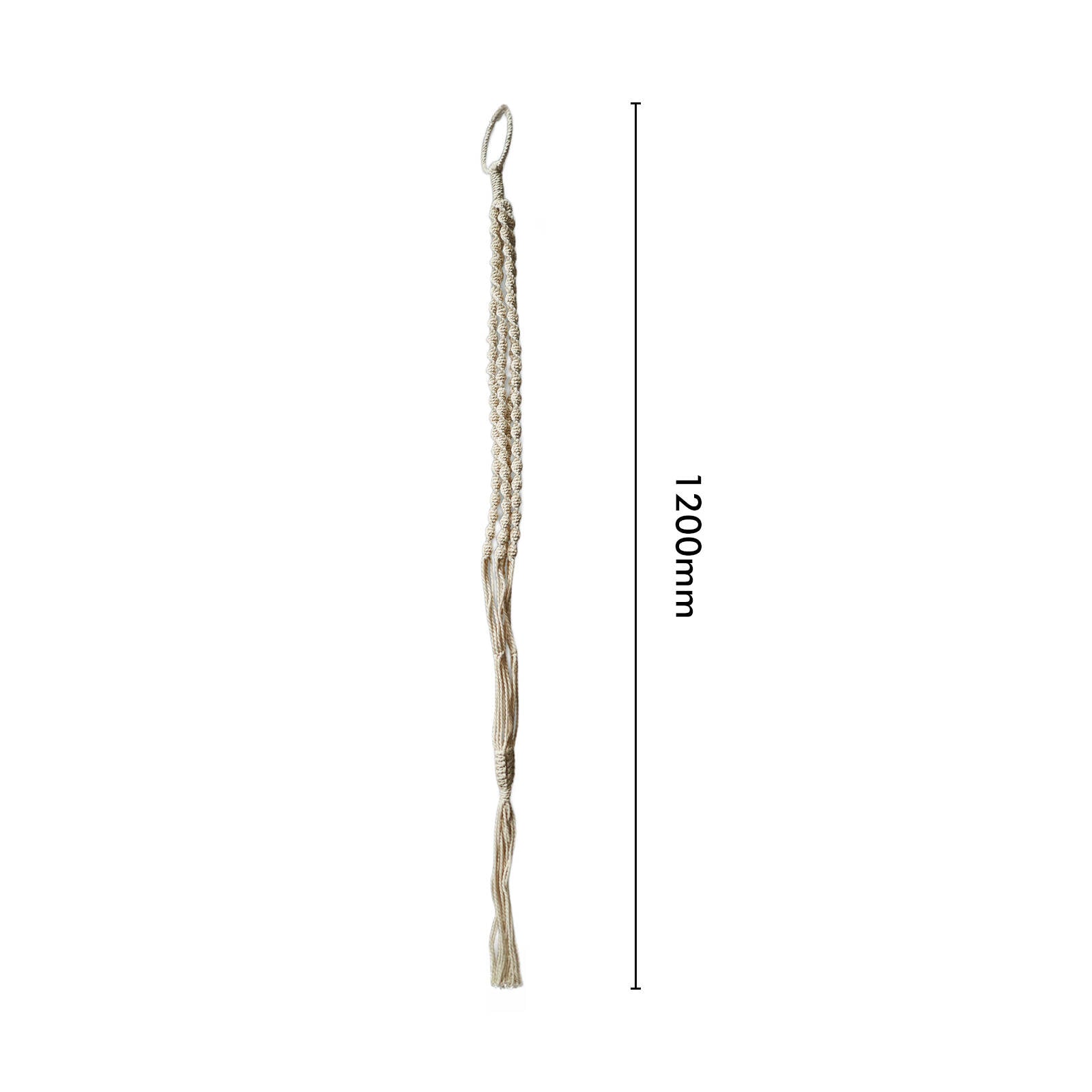 Eden 120cm Natural Cotton Macrame Plant Hanger With Ring