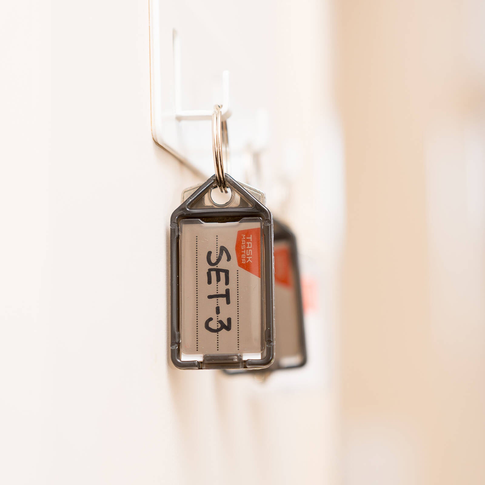 Taskmaster Black Key Tags with Paper Inserts 56 x 29 x 6mm - 50 Pack