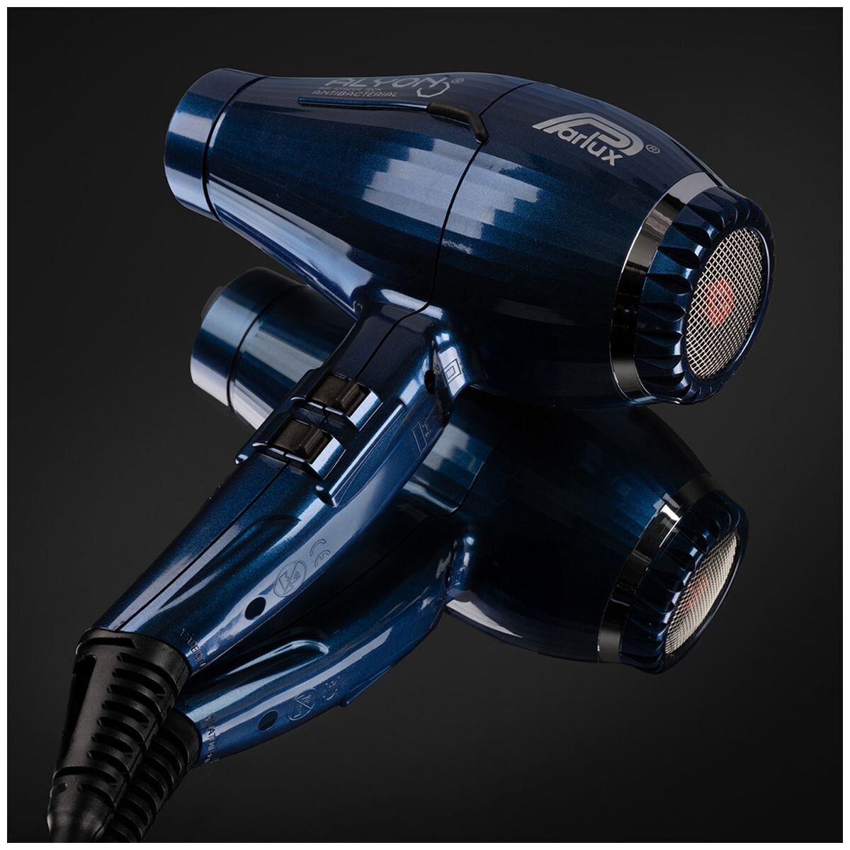 Parlux Alyon Air Ionizer Hair Dryer 2250W - Midnight Blue - Concentrated Airflow - 150130